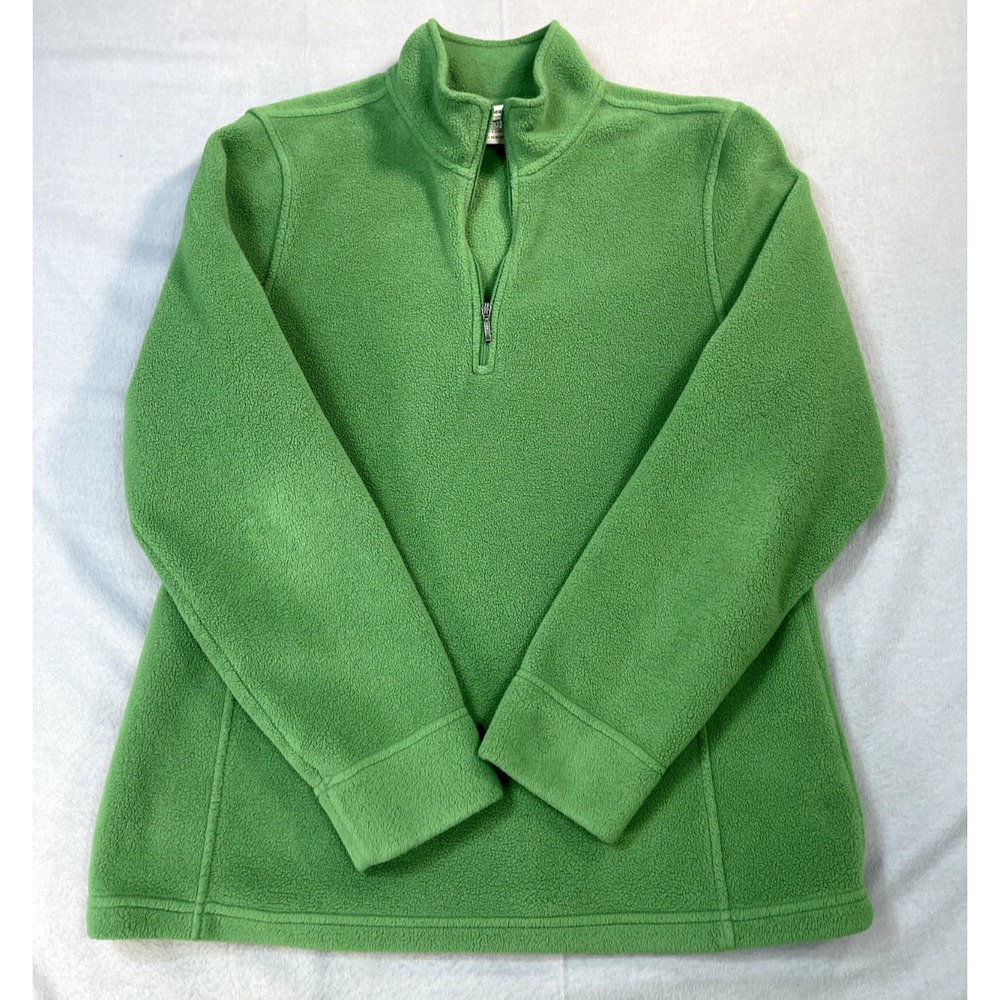 Vintage LLBean Jacket sweats Quarter Zip‎ Fleece Pullover Medium Reg